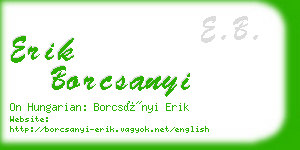 erik borcsanyi business card